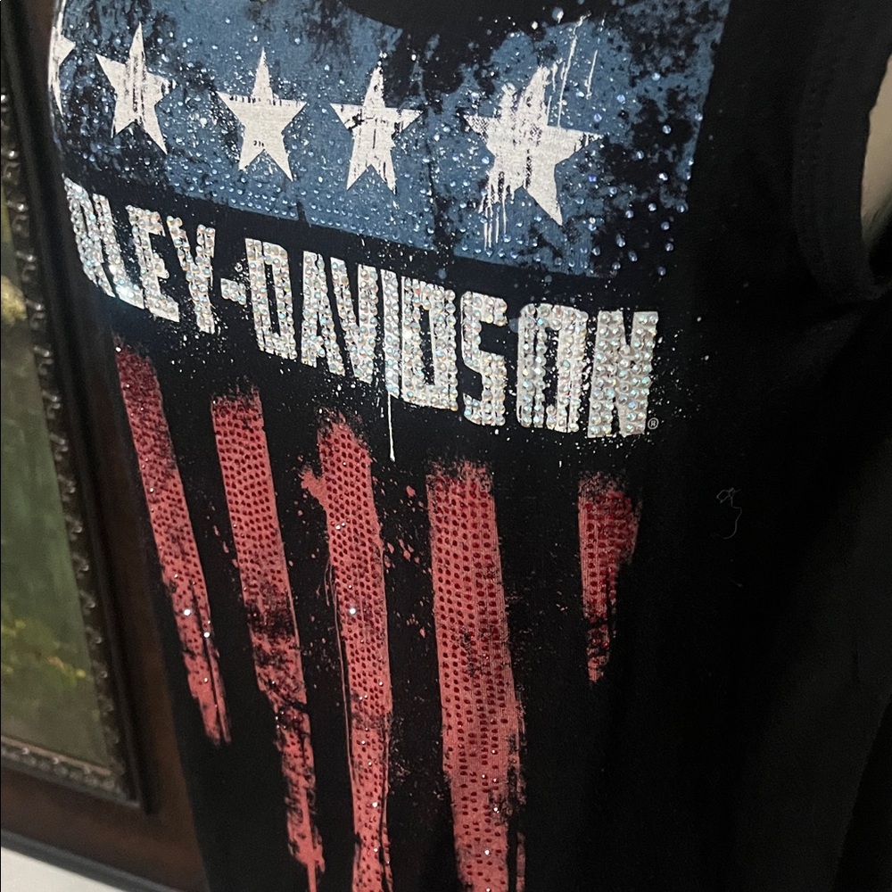 Harley-Davidson Black and Blue Star Tank - Picture 5 of 13